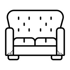 Sofa icon illustration isolated vector sign symbol