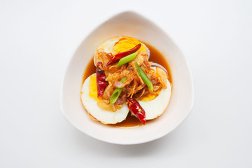 Egg with Tamarind Sauce,Thai food
