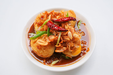 Egg with Tamarind Sauce,Thai food
