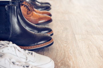 Collection of classic and casual men's shoes