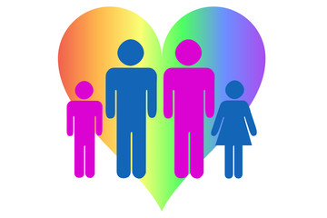Familia con dos padres gays.