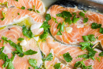 Cook the salmon in the oven