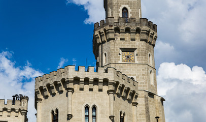 View of Renaissance Castle Hluboka nad Vltavou, Czech Republic
