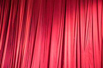 Beautiful cloth of a theatrical curtain in close-ups as a background