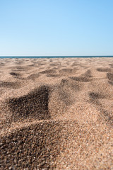 Coarse sand on Baltic sea beach.