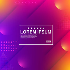 Covers with flat geometric pattern. Cool colorful background
