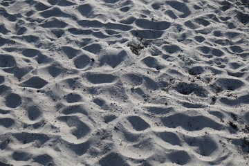 Spuren im Sandstrand