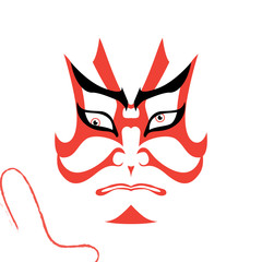 Japanese drama Kabuki face
