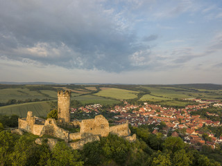 Fototapeta na wymiar Aerial view of Muehlburg castle in Thuringia