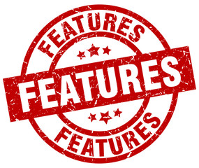 features round red grunge stamp