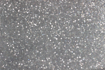Grey defocused Lights, Abstract festive background with silver bokeh