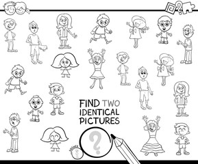 find two identical pictures coloring book