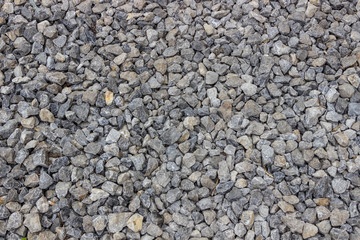 grey the scattering of gravel top view