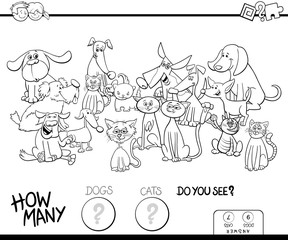 counting cats and dogs game coloring book