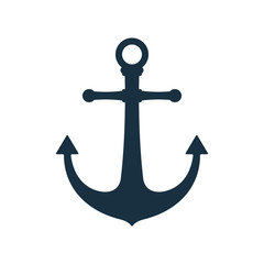 Simple anchor icon, nautical symbol - 207522878