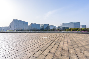 Fototapeta premium city skyline with empty square