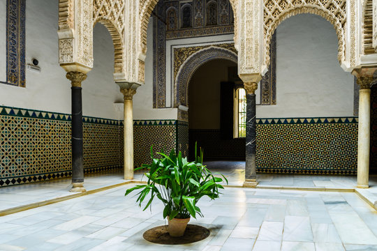 architecture of real alcazar of Seville, Spain
