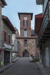 Fototapeta na wymiar Saint Jean Pied de Port, the Spanish Gate, starting point of the Camino Frances