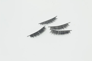 Fake eyelashes on isolated background