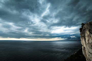 Storm is coming in the gulf of Trieste