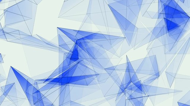 abstract BLUE poligon net connections digital cloud animation background new quality dynamic technology motion colorful video footage