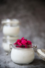 yogurt of pitaya fruit