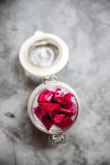 yogurt of pitaya fruit