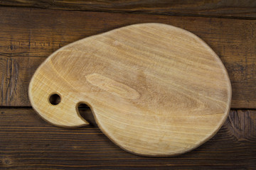 background with cutting board. kitchen accessories