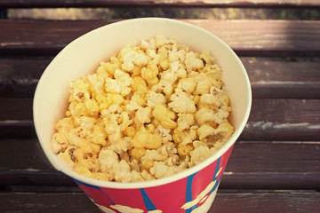Popcorn bucket close-up