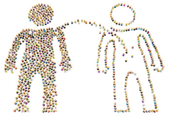 Cartoon Crowd Figure, Fill Empty