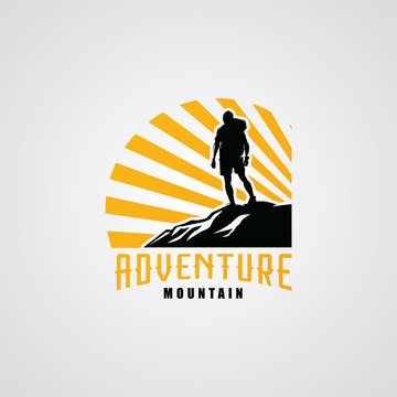 Hiking Club Expedition Logo Design Template