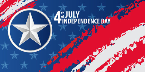 Fourth of july independence day of the usa. EPS10 vector.