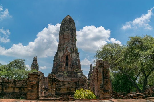 Phra Ram temple in Ayutthaya, Thailand