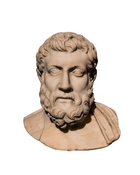 Replica of a Roman bust of Greek philosopher Metrodorus of Lampsacus (331-278 BC).