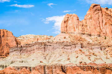 Fototapeta premium Red rock canyons in Capitol Reef National Park in Utah, USA