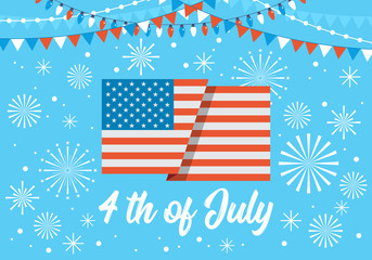 Obraz premium 4th of July banner design