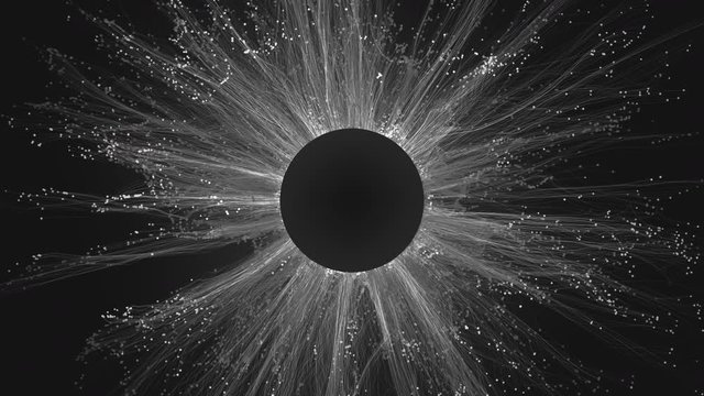 4K CGI paint powder shockwave simulation. Logo and copy space.