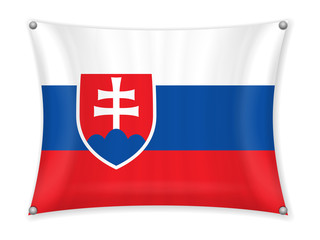 Waving Slovakia flag