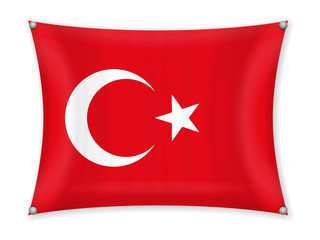 Waving Turkey flag
