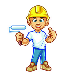 Painter Man Mascot Design Vector
