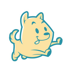 Playing Pups Mascot Design Vector