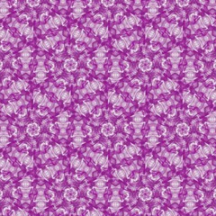 Fototapeta premium Purple or violet seamless pattern background. Stencil for printed matter, print on fabric or textile, clothes and ceramic. Creative template for design products decoration. Symmetric kaleidoscope art.
