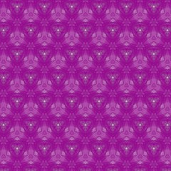 Purple or violet seamless pattern background. Stencil for printed matter, print on fabric or textile, clothes and ceramic. Creative template for design products decoration. Symmetric kaleidoscope art.