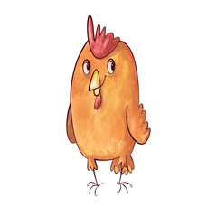 yellow smiling chicken