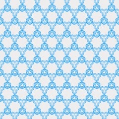 Light blue seamless pattern background. Stencil for printed matter, print on fabric or textile, clothes and ceramic. Creative template for design products decoration. Symmetric kaleidoscope wallpaper
