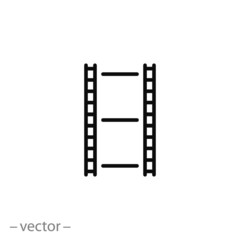 video film vector icon, linear sign