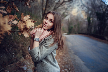 Beautiful Young Smiling Girl in her Warm Clothing