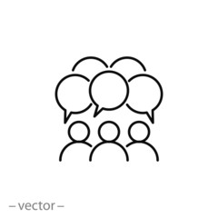 Social media people talk and listen in speech bubble icon vector
