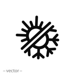 sun and snowflake logo, icon vector