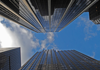 Fototapeta na wymiar New York Towers low angle view